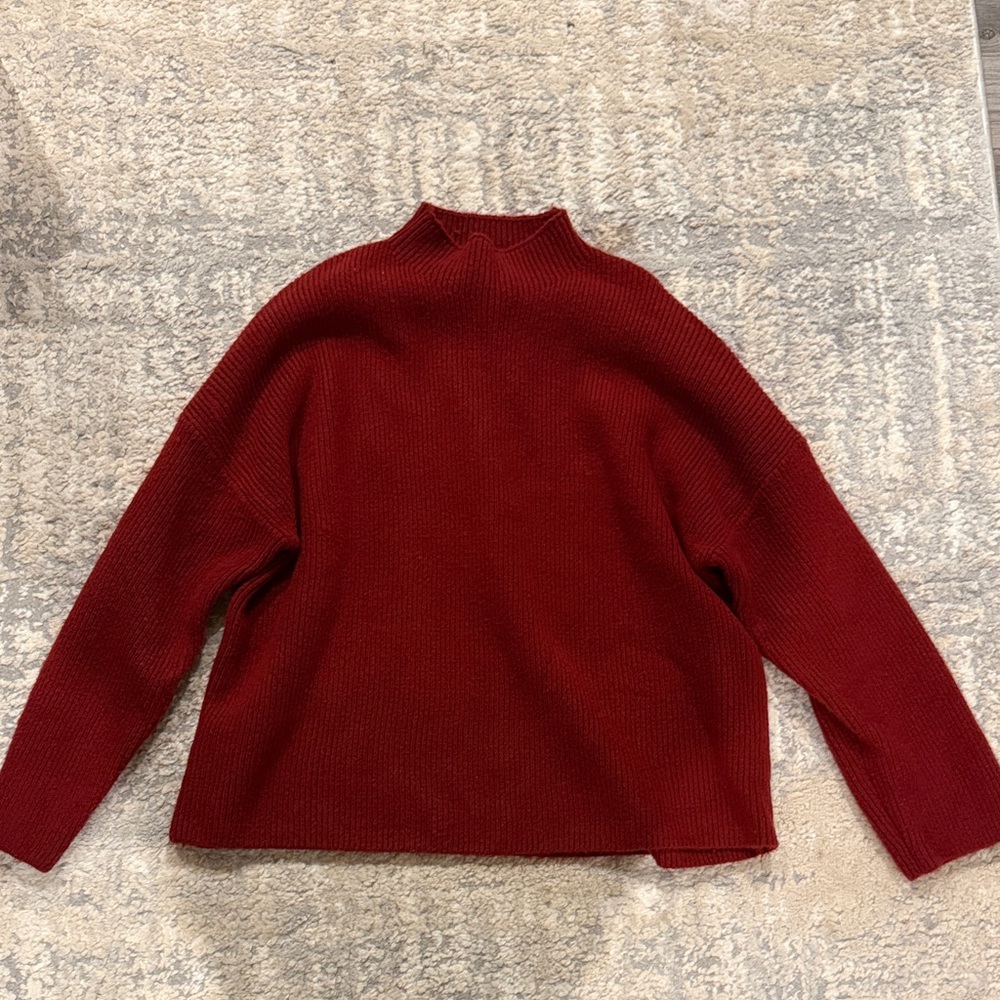 Abercrombie & Fitch Women's Deep Red Turtleneck Sweater
